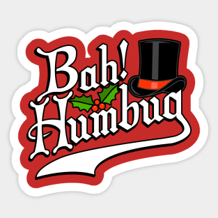 Bah Humbug! Funny Christmas Scrooge Graphic Sticker